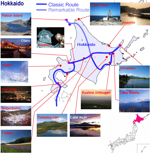 Hokkaido Route Map
